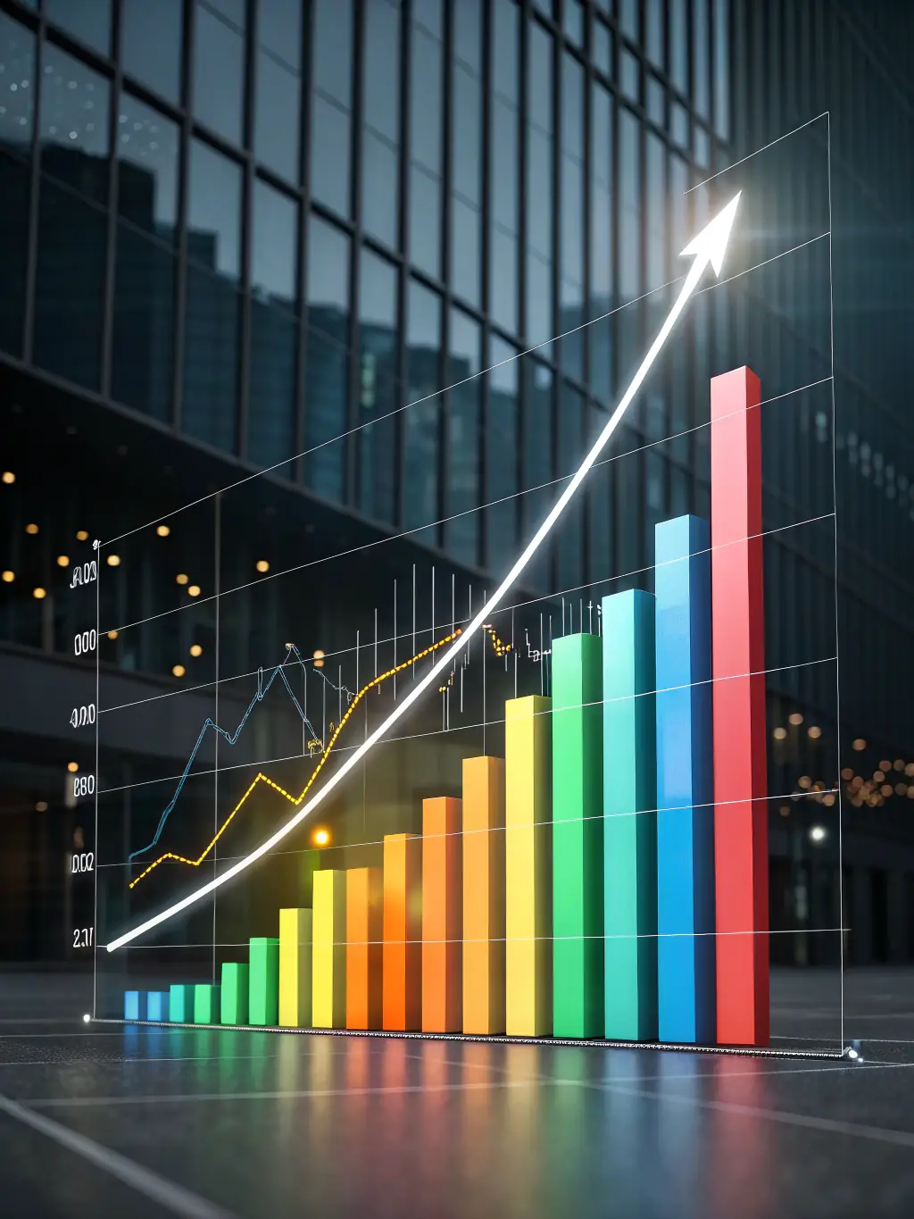 An upward arrow chart illustrating successful expense negotiation, with icons representing various expenses like rent, insurance, and utilities.